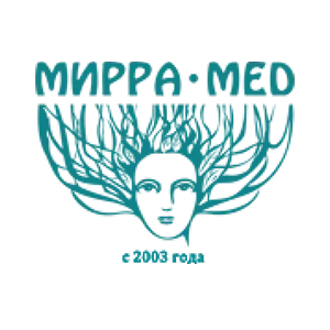 Логотип МирраМед на метро Маяковская